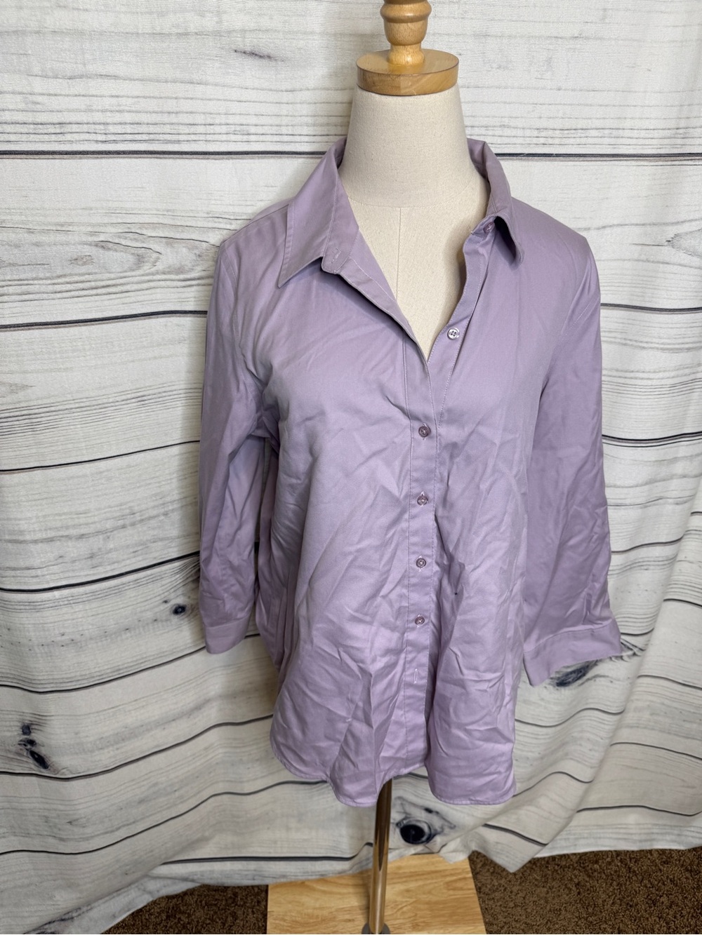 Coldwater Creek Lavender Button-Down Shirt